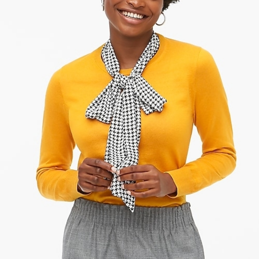 Mustard J.Crew sweater with neck scarf 💛 NWT